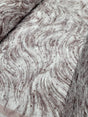 Embroidered Pearl Mesh Lace Fabric Mauve