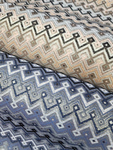 Metallic Brocade Fabric Teal Gold