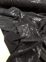 Black Spandex Fabric - Tie Dye Matte Shine