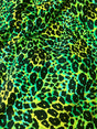 Bright Multi-Color Abstract Cheetah Pattern Nylon Spandex Fabric - Abstract Cheetah Print, Multi-Color, 58"-60" Width (1 Yard)