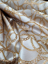 Champagne Gold Metallic Brocade Fabric