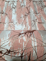 Brocade Jacquard Metallic Fabric Beige