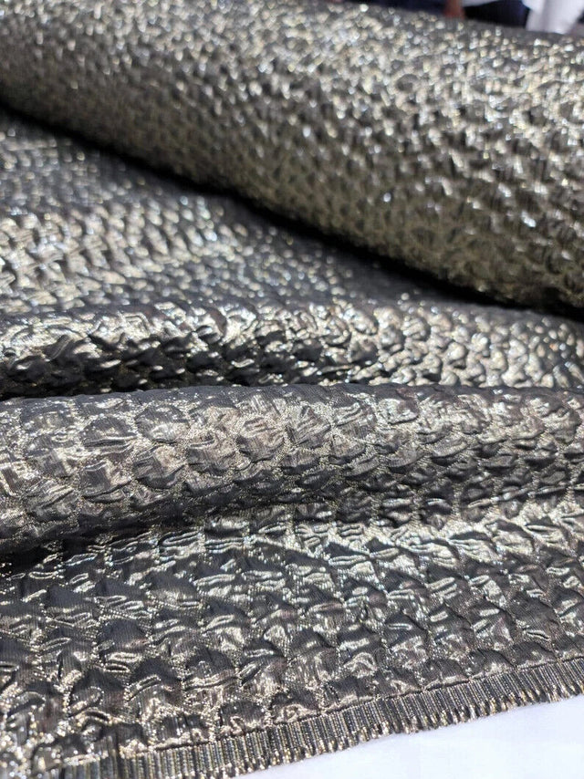 Brocade Jacquard Fabric Antique Gold