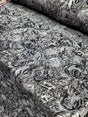 Floral Brocade Fabric Gray Metallic
