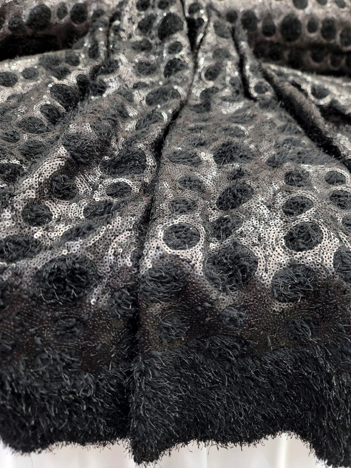 Black Sequin Stretch Fabric