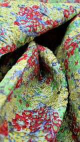 Brocade Jacquard Floral Embossed Green