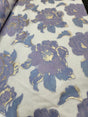 Brocade Floral Organza Fabric Lavender Blue