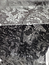 Black Silk Burnout Velvet Fabric
