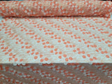 3D Floral Lace Coral Embroidery Sequin Fabric