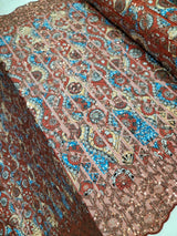 Copper Embroidery Lace with Sequins