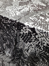 Black Silk Burnout Velvet Fabric