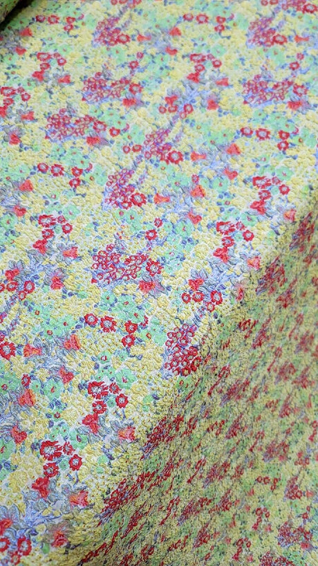 Brocade Jacquard Floral Embossed Green