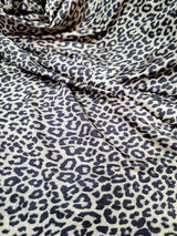 Stretch Spandex Cheetah Print Fabric Black/Brown