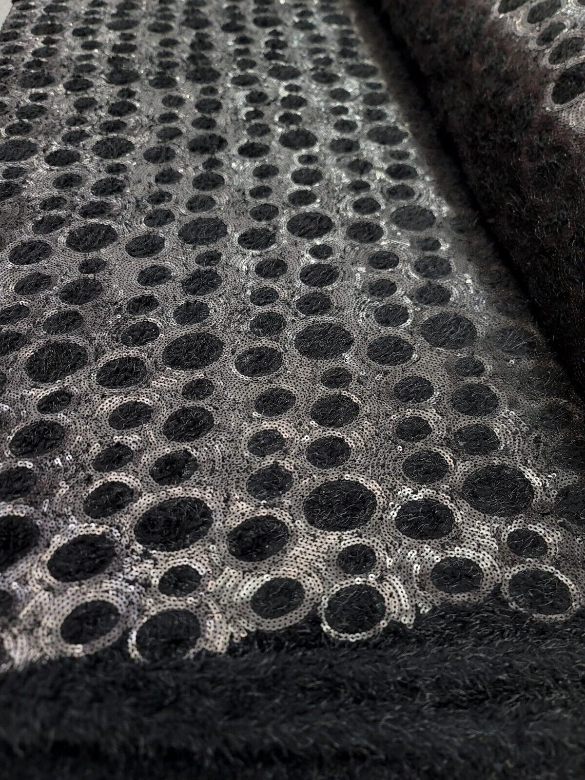 Black Sequin Stretch Fabric