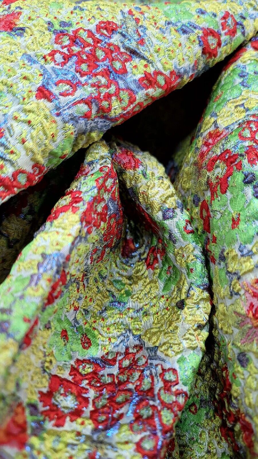 Brocade Jacquard Floral Embossed Green