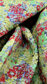 Brocade Jacquard Floral Embossed Green