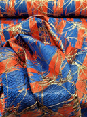 Brocade Jacquard Metallic Fabric Beige