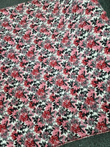 Brocade Jacquard Chenille Floral Mauve Green