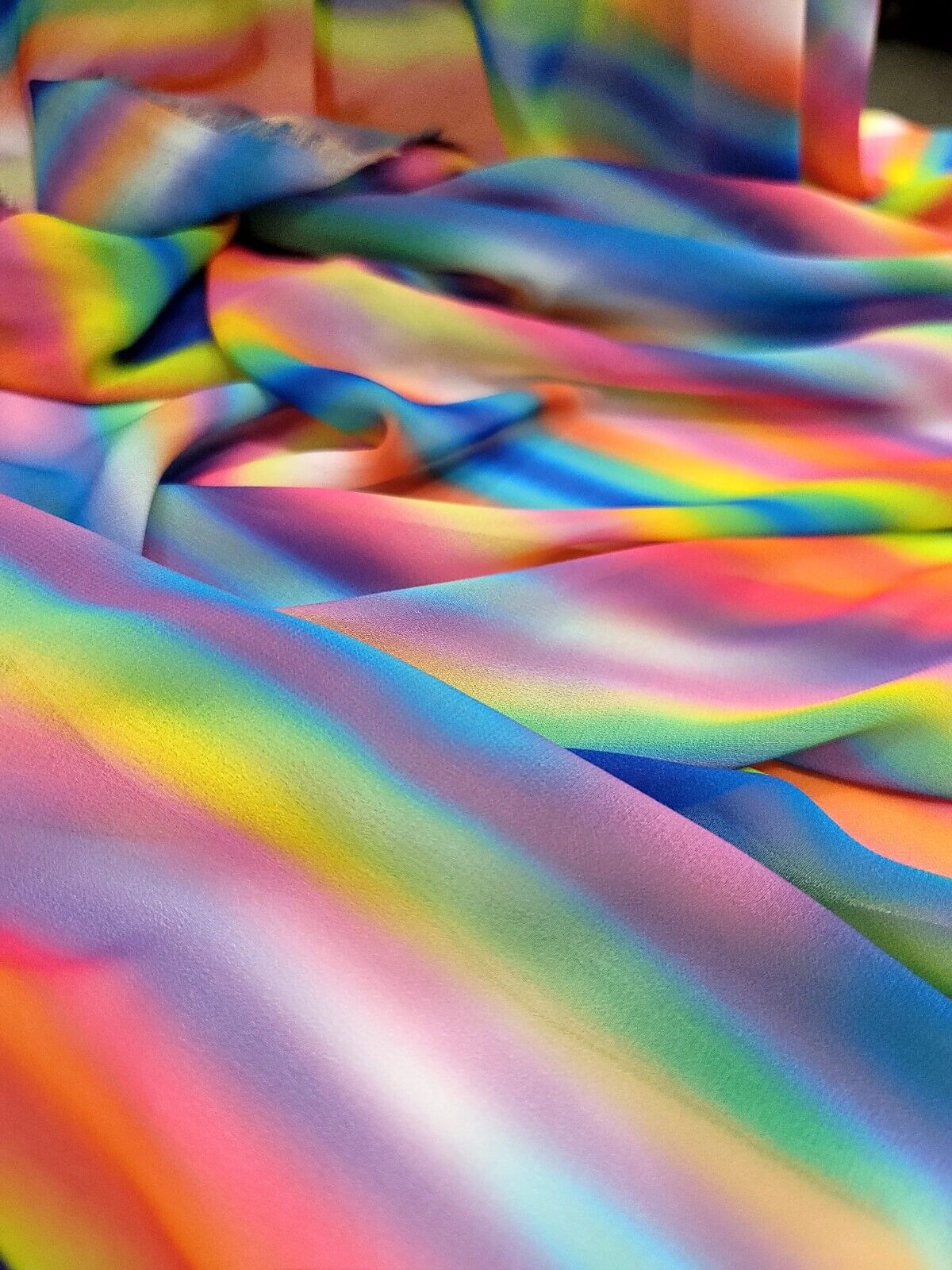 Multi-Color Chiffon Ombre Fabric