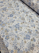 Brocade Jacquard Metallic Floral on Organza