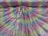 Sequin Fabric Vibrant Rainbow by the Yard