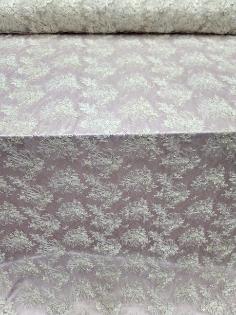 Beaded Embroidered Lace Ivory