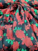 Brocade Jacquard Floral Fabric