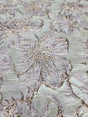 Brocade Jacquard Floral Metallic Rose Gold Pink