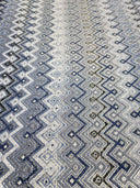 Metallic Brocade Fabric Teal Gold