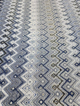 Metallic Brocade Fabric Teal Gold