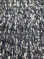 Stretch Pleated Fabric Charcoal Silver