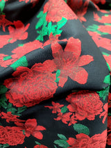 Brocade Jacquard Floral Fabric