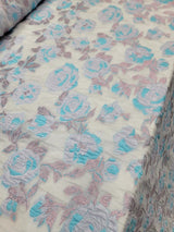 Floral Organza Brocade Fabric by the Yard