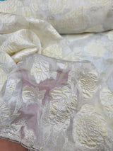 Floral Organza Brocade Fabric by the Yard