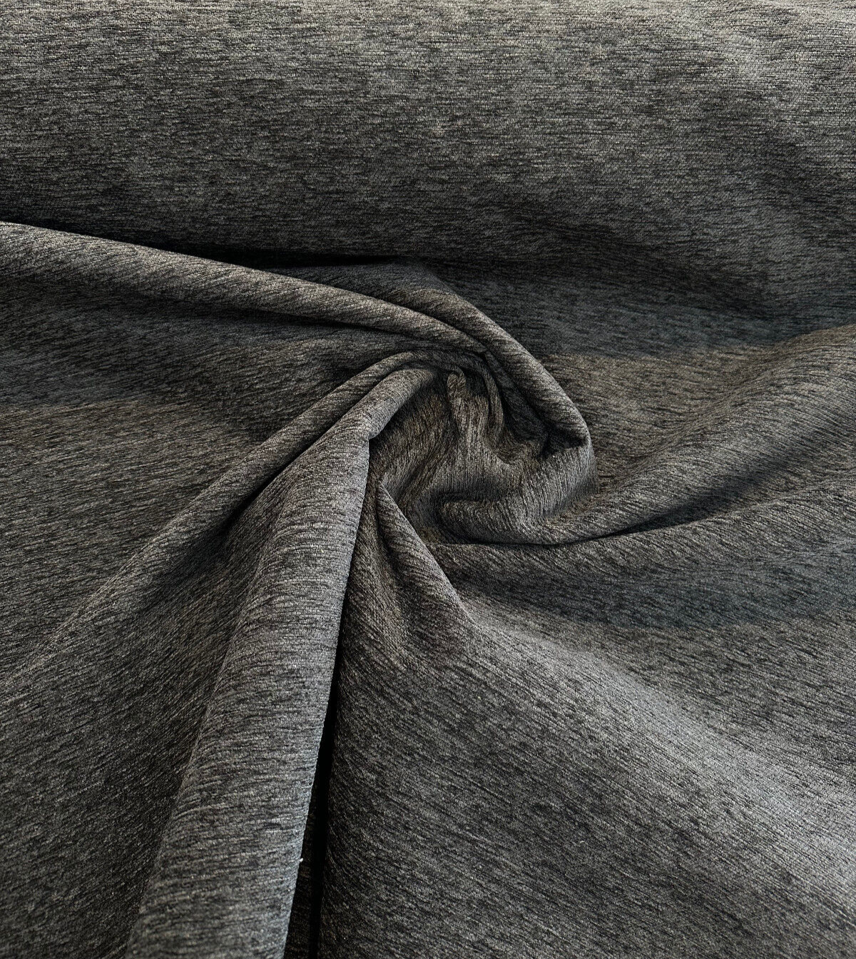 Charcoal Heavy Chenille Backed Upholstery Fabric - Charcoal Grey, 56" Width, Washable (1 Yard)