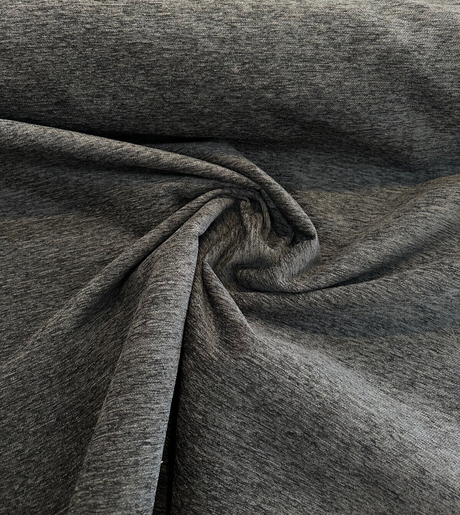 Charcoal Heavy Chenille Backed Upholstery Fabric - Charcoal Grey, 56" Width, Washable (1 Yard)