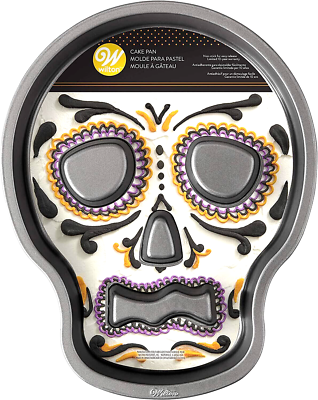 Wilton Non-Stick Skull Cake Pan – 11.75 x 9.5 Inch