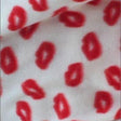 Lipstick Kisses Fleece Fabric Prints,