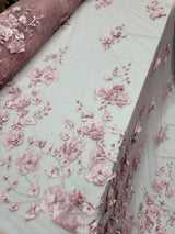 3D Floral Lace Dusty Rose