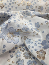 Brocade Jacquard Metallic Floral on Organza
