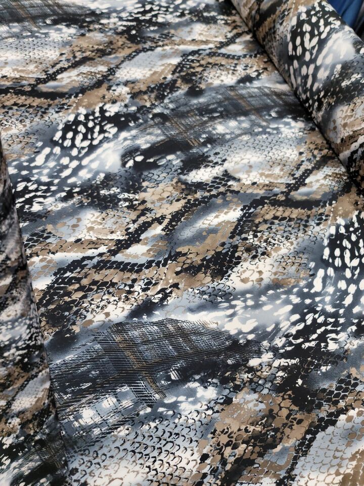 Stretch Spandex Snake Print Fabric