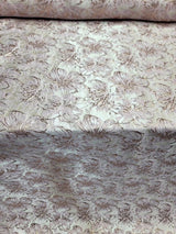 Brocade Jacquard Floral Metallic Rose Gold Pink