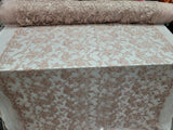 Embroidered Lace Guipure Mesh Dusty Rose