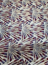 Brocade Jacquard Metallic Geometric Fabric