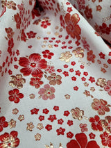 Brocade Jacquard Metallic Floral on Organza