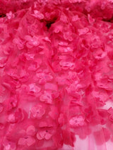 3D Floral Lace Fuchsia with Butterflies