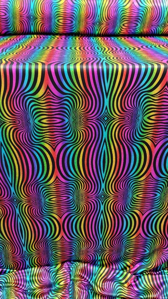 Stretch Foil Spandex Fabric Pink Purple Blue