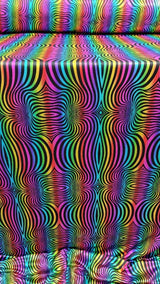Stretch Foil Spandex Fabric Pink Purple Blue