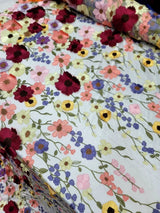 3D Multicolor Flower Lace Fabric