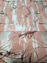 Brocade Jacquard Metallic Rose Gold Fabric